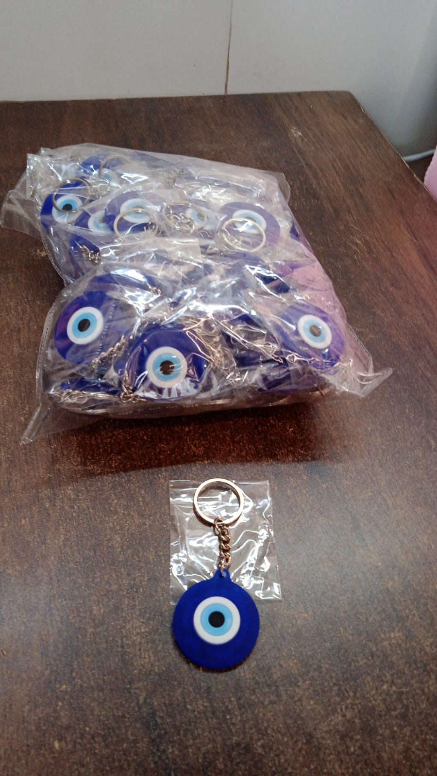 Evil Eye Rubber / Silicone Keychain (1 Pc / Blue Color) Evil Eye Rubber / Silicone Keychain (1 Pc / Blue Color)